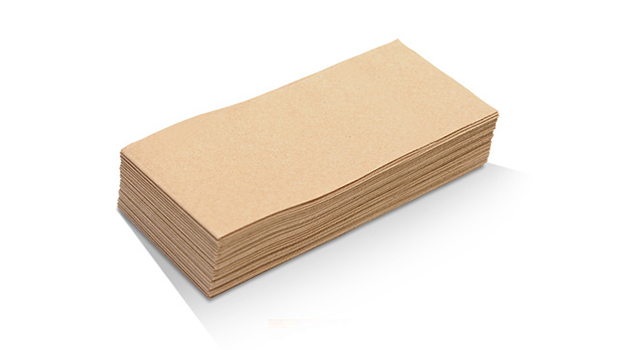Brown Paper Folded Napkin