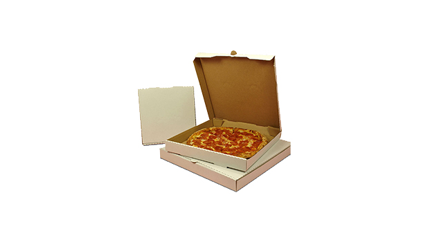 Brown White Pizza Box