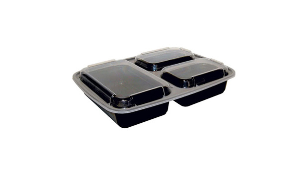 Rectangular Compartment Black base Containers