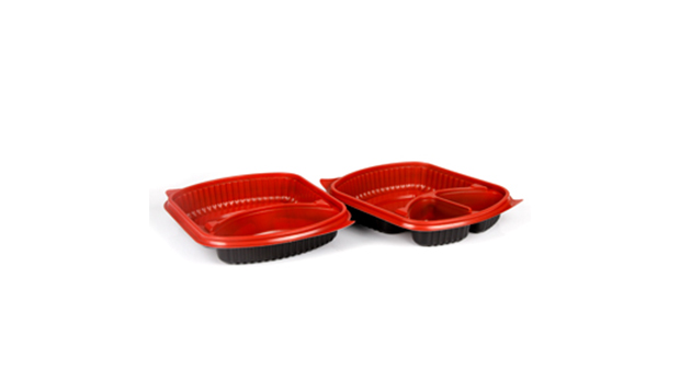 Red & Black Base Compartment Containers